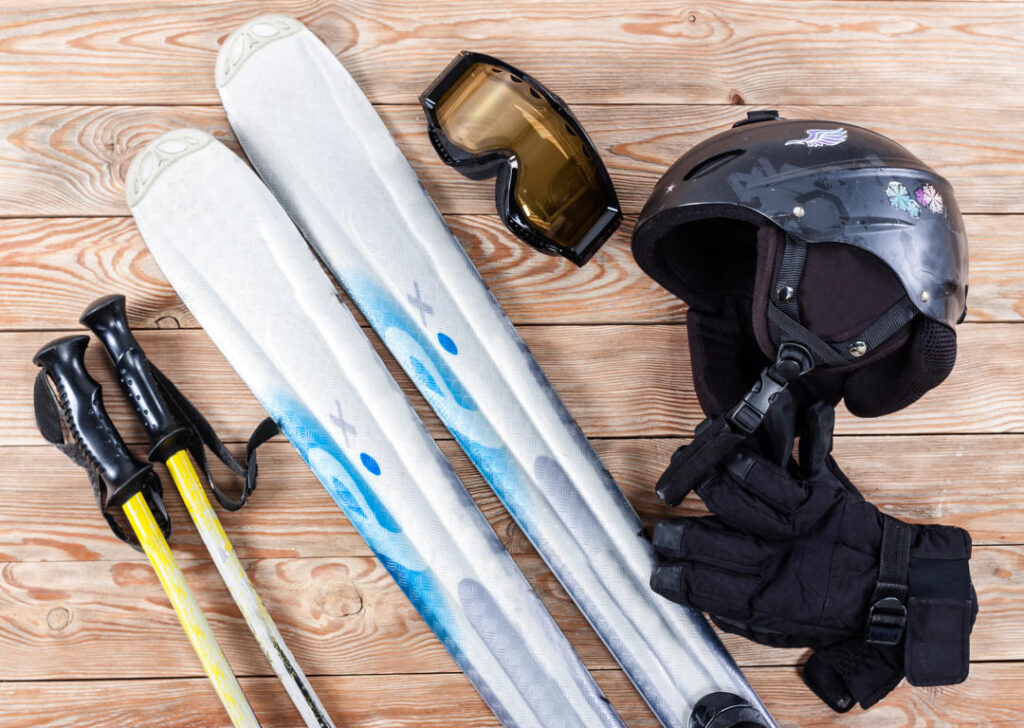 Renting ski equipment in Vail